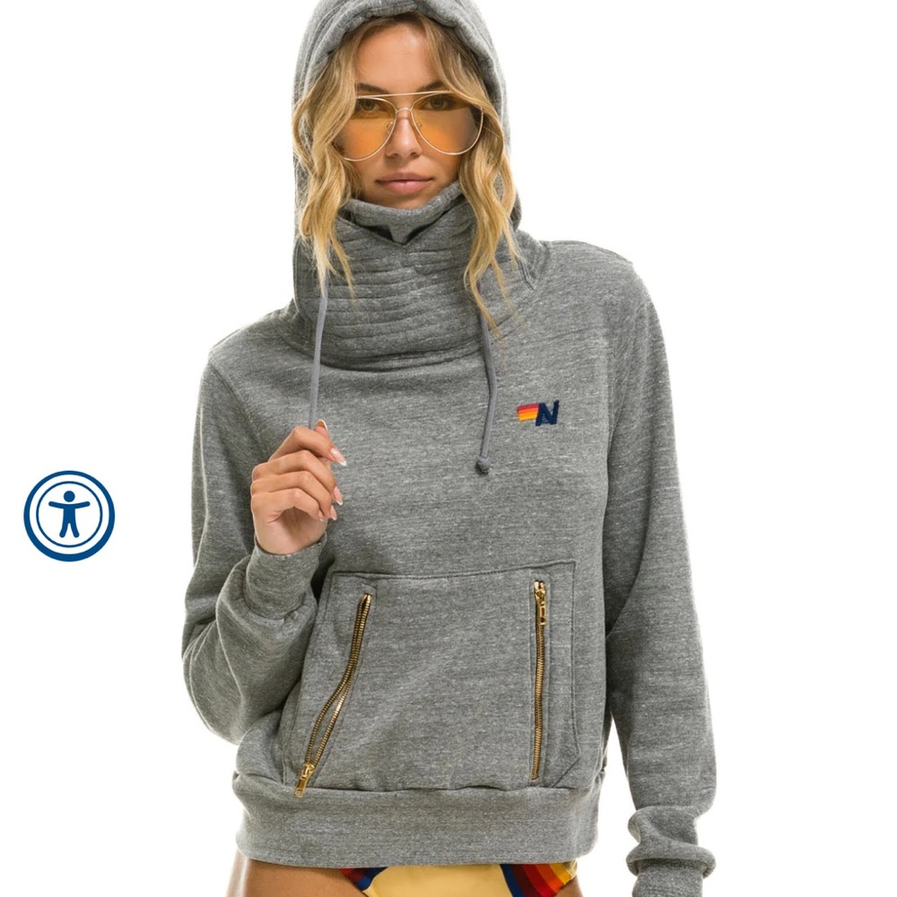 NINJA PULLOVER HOODIE - HEATHER GREY